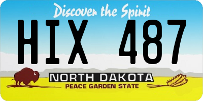 ND license plate HIX487