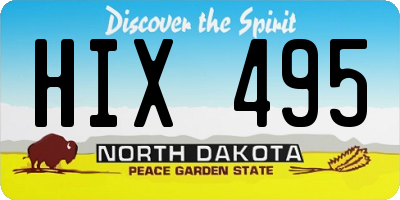 ND license plate HIX495