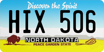 ND license plate HIX506