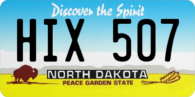 ND license plate HIX507