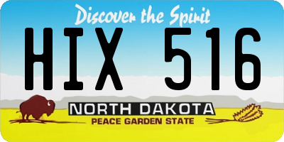 ND license plate HIX516