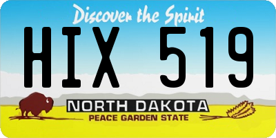 ND license plate HIX519