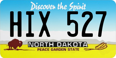 ND license plate HIX527