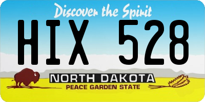 ND license plate HIX528