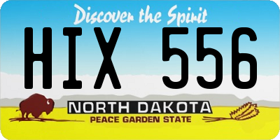 ND license plate HIX556