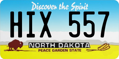 ND license plate HIX557