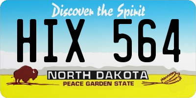 ND license plate HIX564