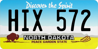 ND license plate HIX572