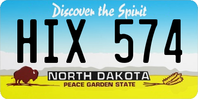 ND license plate HIX574