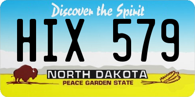 ND license plate HIX579