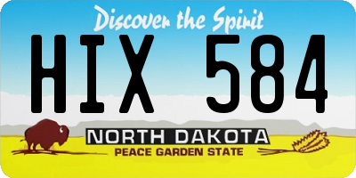 ND license plate HIX584