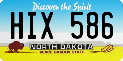 ND license plate HIX586