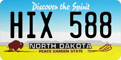 ND license plate HIX588