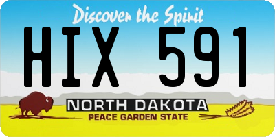 ND license plate HIX591