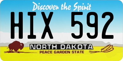 ND license plate HIX592