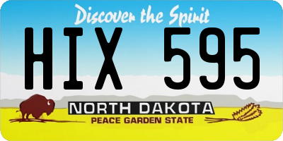 ND license plate HIX595