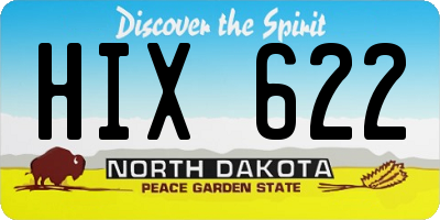 ND license plate HIX622