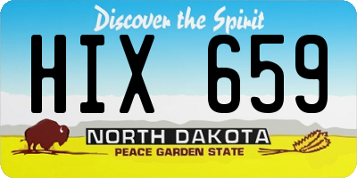 ND license plate HIX659