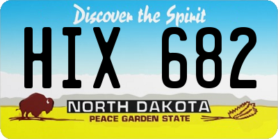 ND license plate HIX682