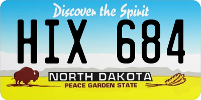ND license plate HIX684