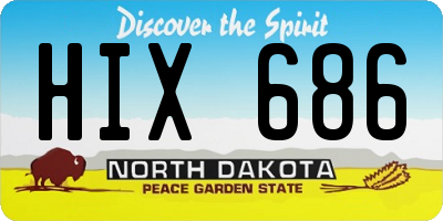 ND license plate HIX686