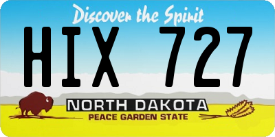 ND license plate HIX727
