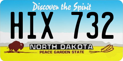 ND license plate HIX732