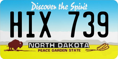 ND license plate HIX739