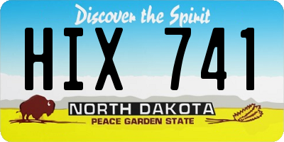 ND license plate HIX741