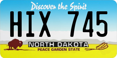 ND license plate HIX745