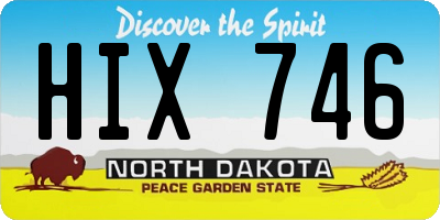 ND license plate HIX746
