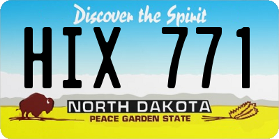 ND license plate HIX771