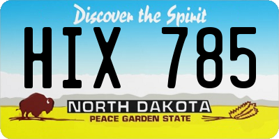 ND license plate HIX785