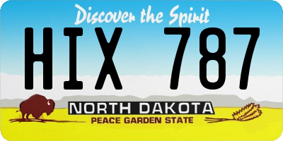 ND license plate HIX787