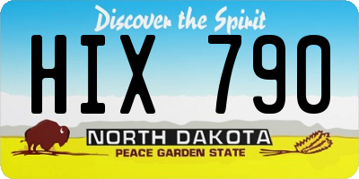 ND license plate HIX790