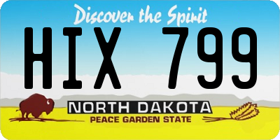 ND license plate HIX799