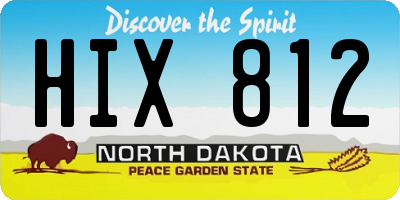 ND license plate HIX812