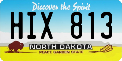 ND license plate HIX813