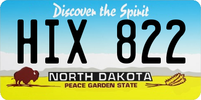 ND license plate HIX822
