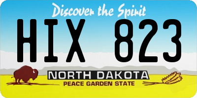 ND license plate HIX823