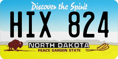 ND license plate HIX824