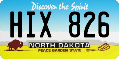 ND license plate HIX826