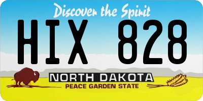 ND license plate HIX828