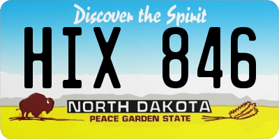 ND license plate HIX846