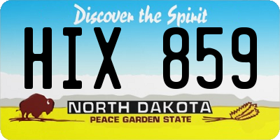 ND license plate HIX859