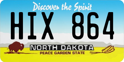 ND license plate HIX864