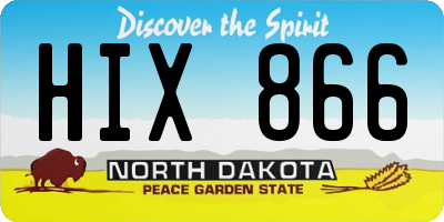ND license plate HIX866