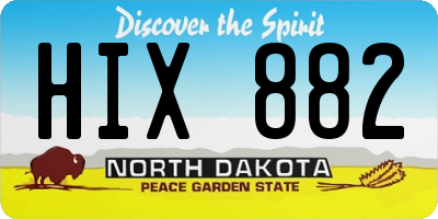 ND license plate HIX882