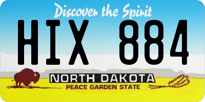ND license plate HIX884