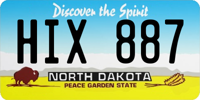 ND license plate HIX887